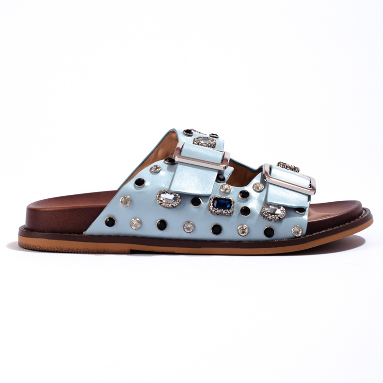 Seastar Moderne japanke s kristalima plava