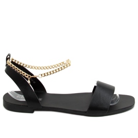 Crne sandale s lancem HY23-11 Crna crno