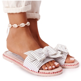 PS1 Gumene papuče s bijelim Gabriell mašnom bijela