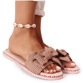 PS1 Smeđe Gabriell gumene papuče s mašnom smeđa