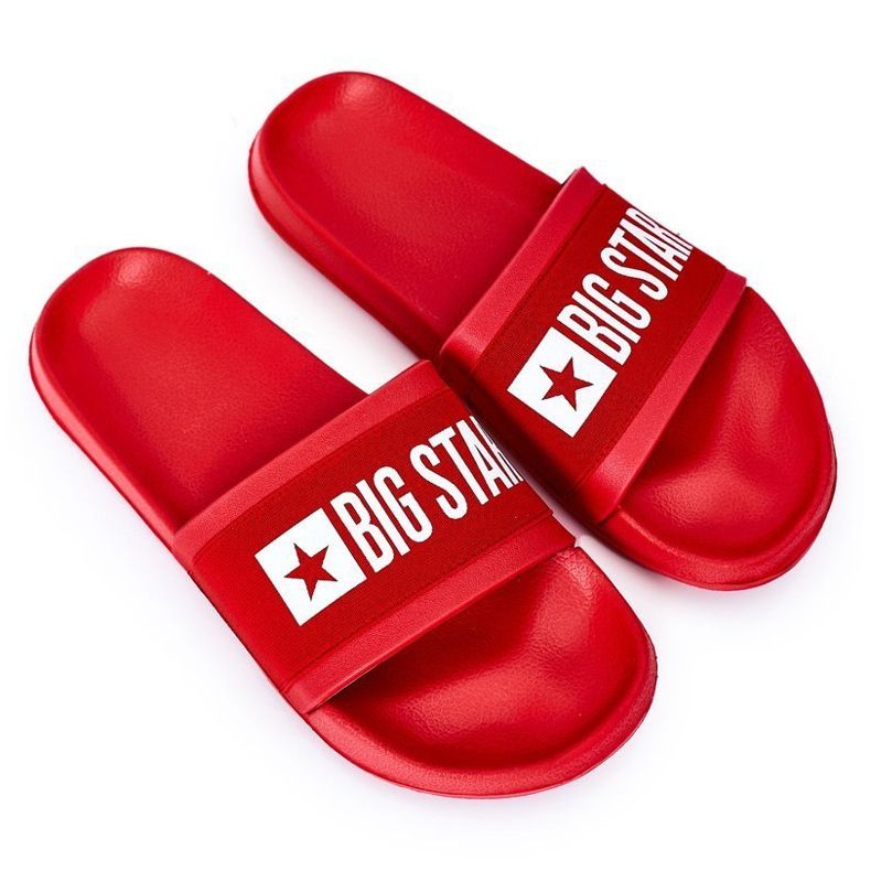 Muške Big Star HH174832 crvene papuče crvena