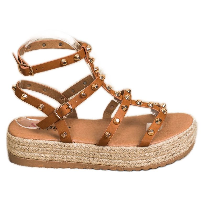 Seastar Sandale na platformi s mlaznicama smeđa