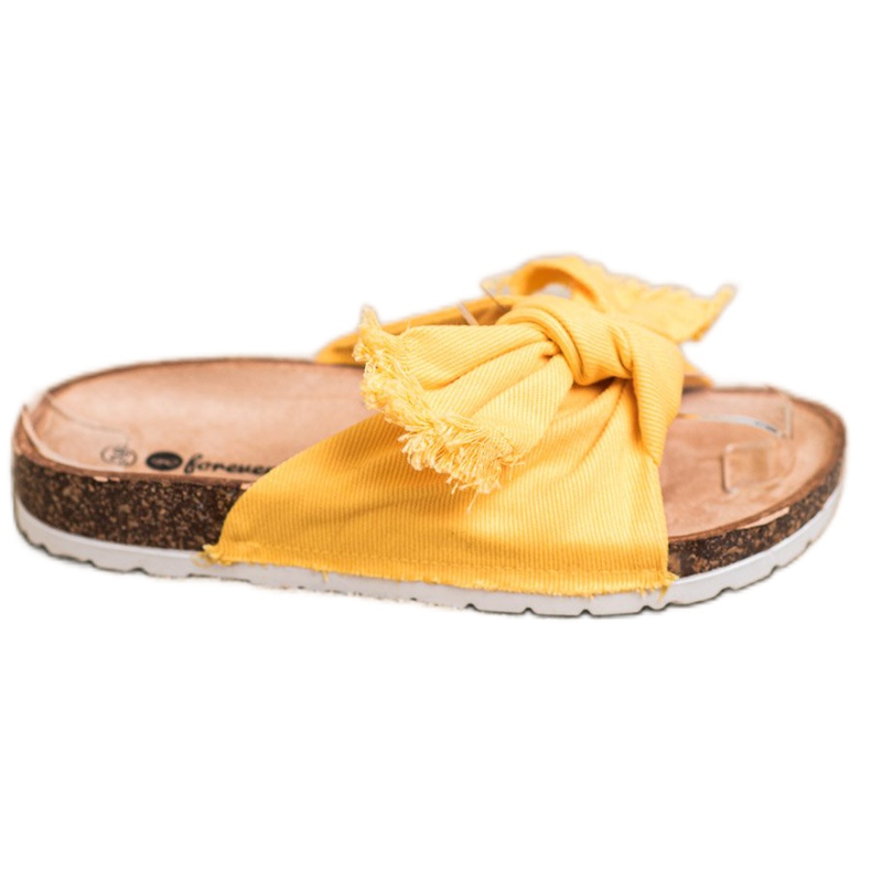 Forever Folie Udobne tekstilne papuče žuta boja