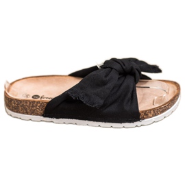 Forever Folie Udobne tekstilne papuče crno