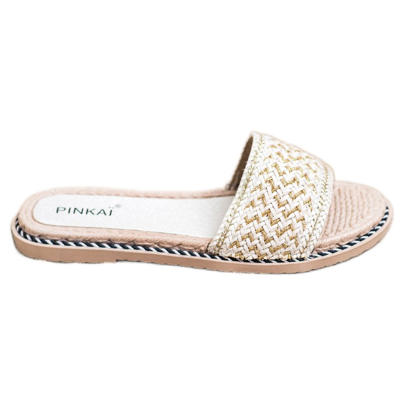 SHELOVET Ležerne pletene papuče bijela