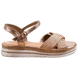 Mannika Zlatne sandale na platformi zlatni