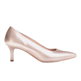 Marco Shoes Udobni i klasični 1039P platinasti štikli s niskim potpeticama zlatna