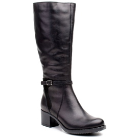 Marco Shoes Udobne ženske čizme 0928K za mrazne dane crna