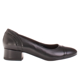 Radoskór Klasične crne ženske pumpe za šire stopalo crna