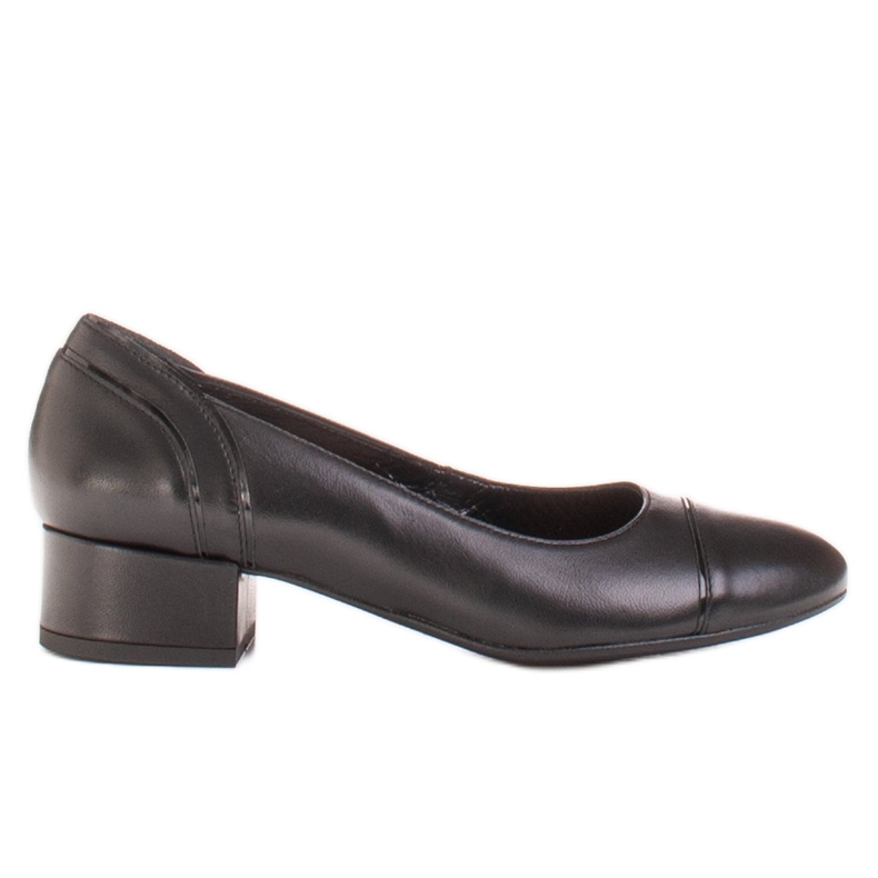 Radoskór Klasične crne ženske pumpe za šire stopalo crno