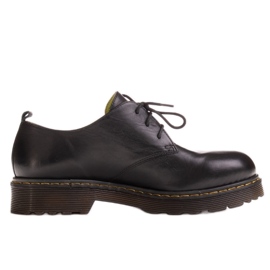 Marco Shoes Crne ženske cipele na debelom prozirnom dnu crna