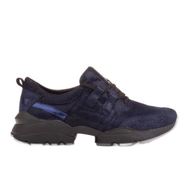 Marco Shoes Sportske tenisice izrađene od visokokvalitetnog prirodnog antilopa plava