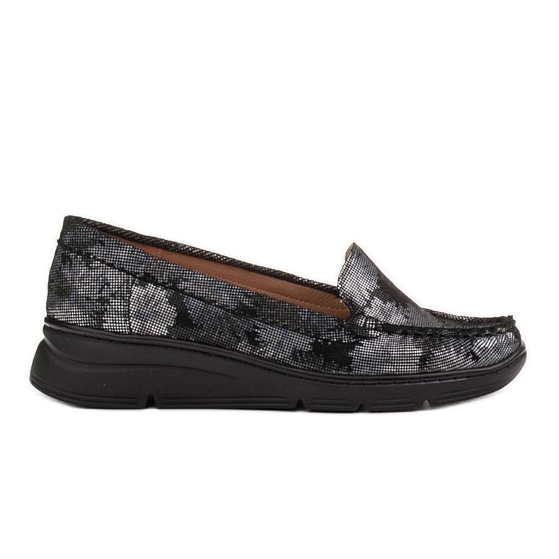 Radoskór Udobne crne ženske cipele za šire stopalo crno