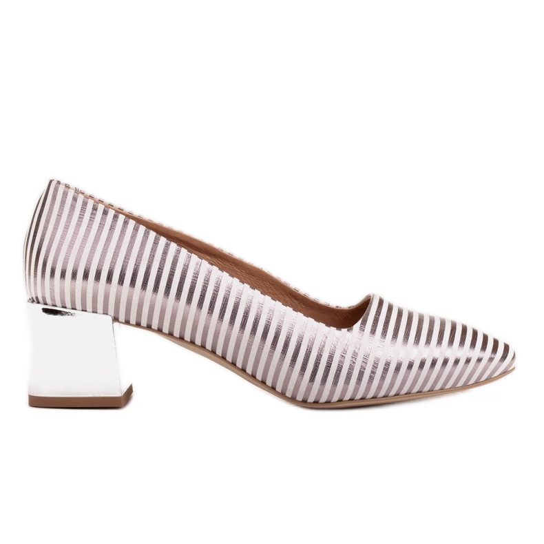 Marco Shoes Elegantne pumpe s metalnom petom srebro
