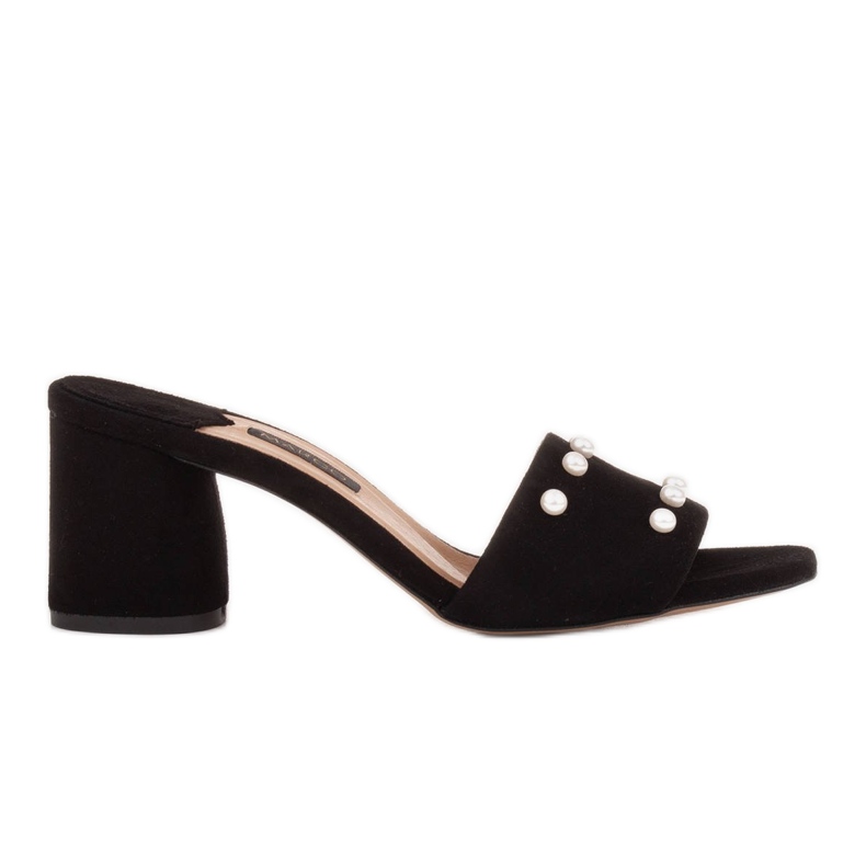 Marco Shoes Marco ženske papuče od prirodnog antilopa crno