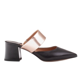 Marco Shoes Elegantne ženske pumpe za ljeto crna zlatni