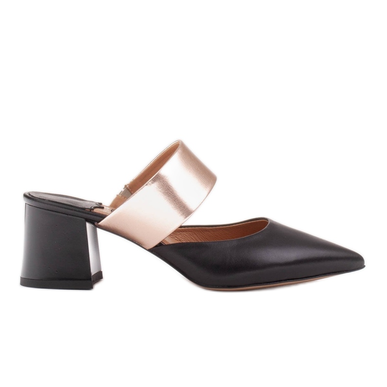 Marco Shoes Elegantne ženske pumpe za ljeto crno zlatna