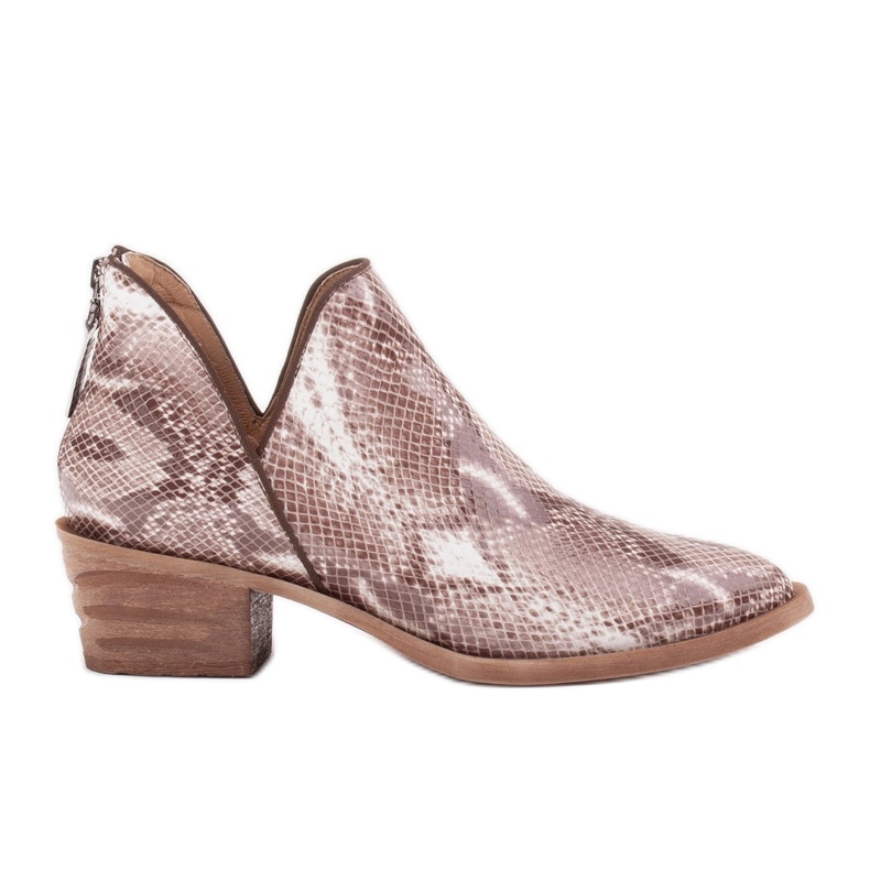 Marco Shoes Čizme od prirodne kože s V izrezom bež smeđa