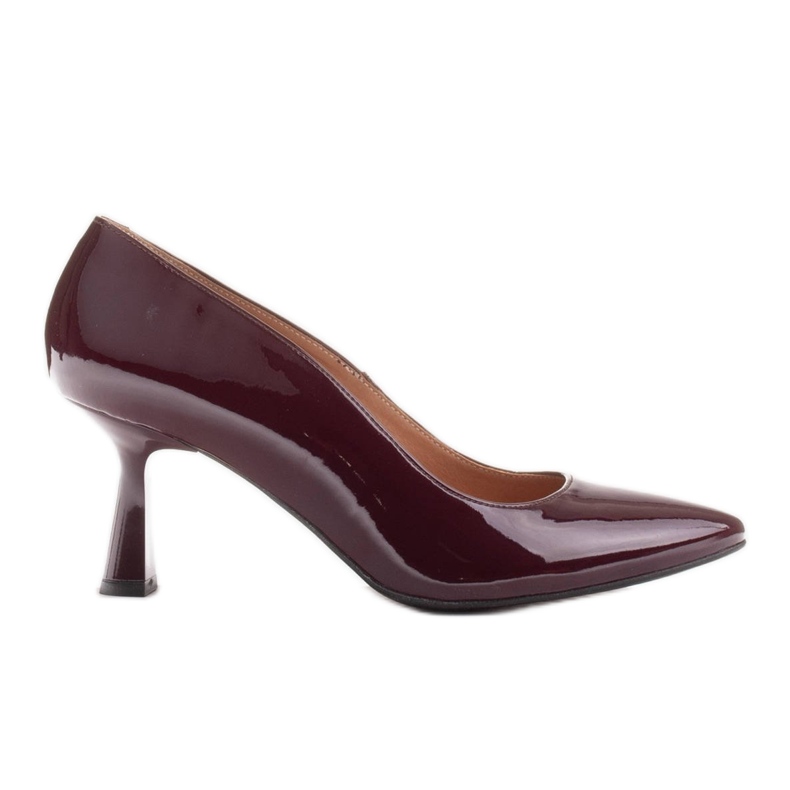 Marco Shoes Elegantne pumpe od bordo laka crvena