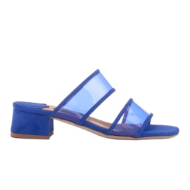 Marco Shoes Ženske papuče s prozirnim prugama crvena