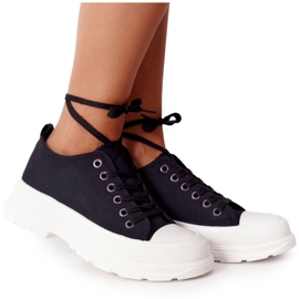 Ženske tenisice na platformi Black Time Time crna