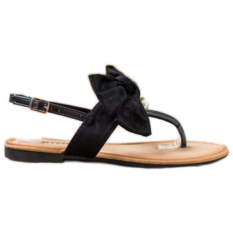 Seastar Elegantne sandale s mašnom crno