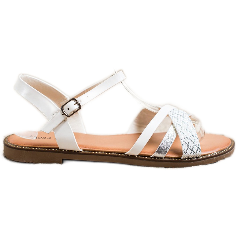 Laura Mode Ležerne sandale bijela
