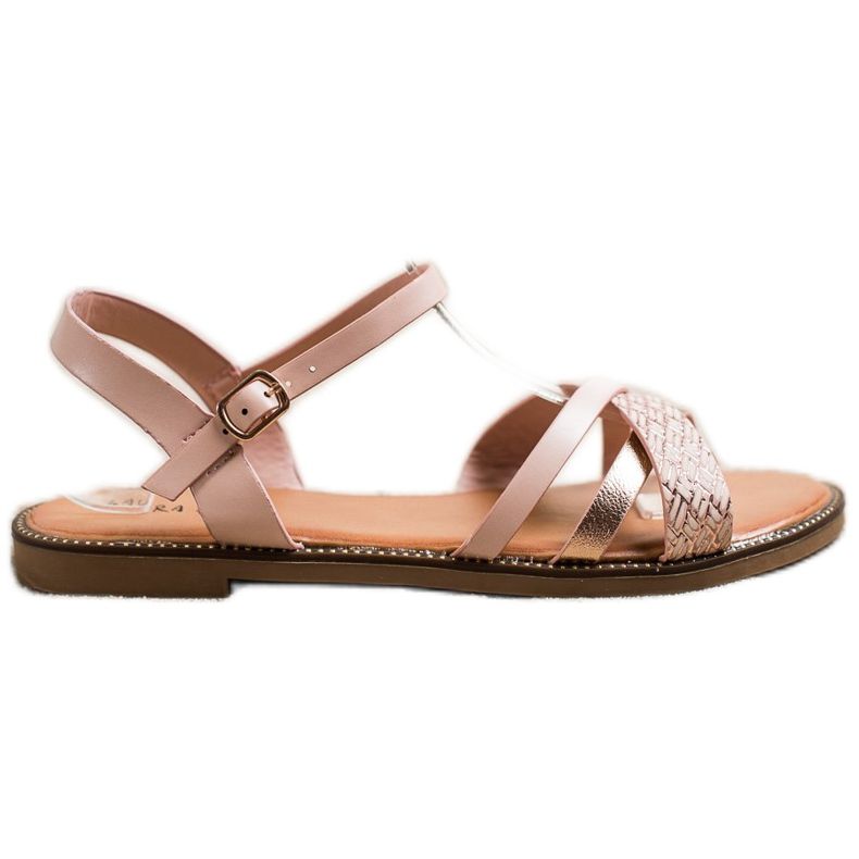 Laura Mode Ležerne sandale ružičasta