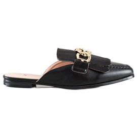 Seastar Elegantne papuče s ukrasom crna