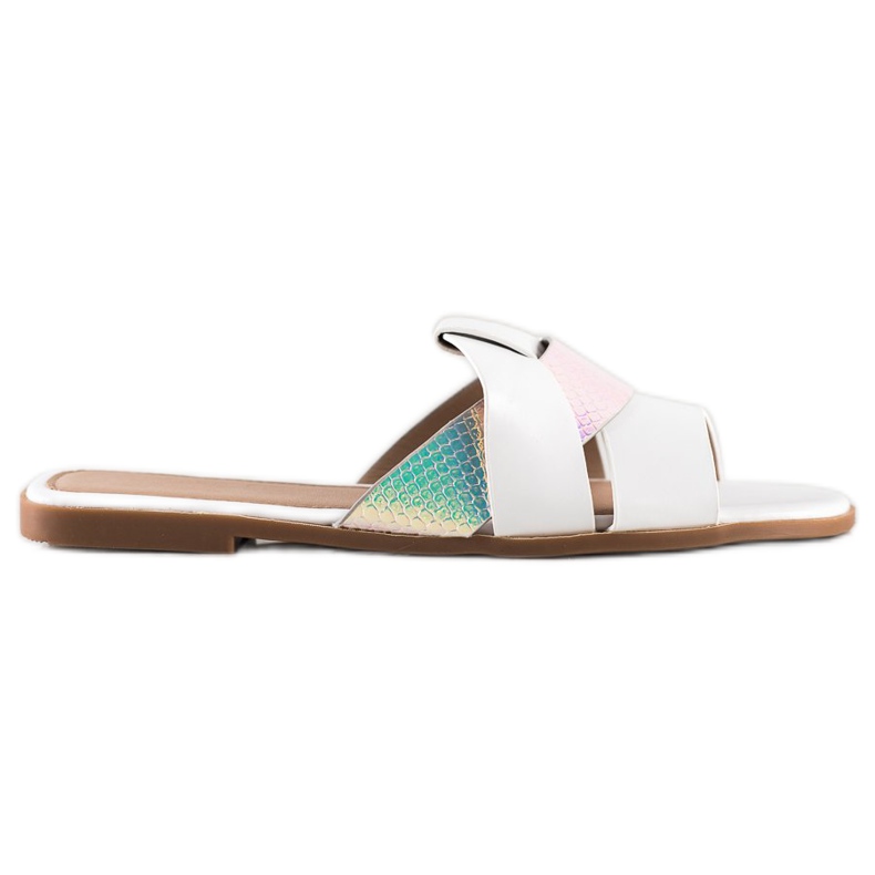 SHELOVET Papuče s Holo umetkom bijela