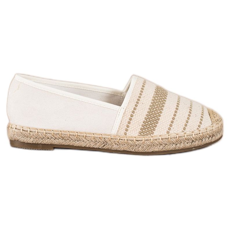 Ideal Shoes Espadrile s uzorkom bež