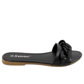 Crne papuče s lancem crne CK205P crne crna