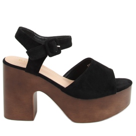 Crne sandale začepljuju F8201 Crna