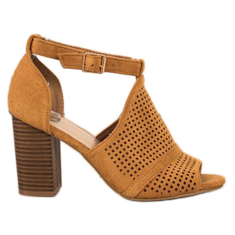 SHELOVET Ugrađene otvorene sandale smeđa