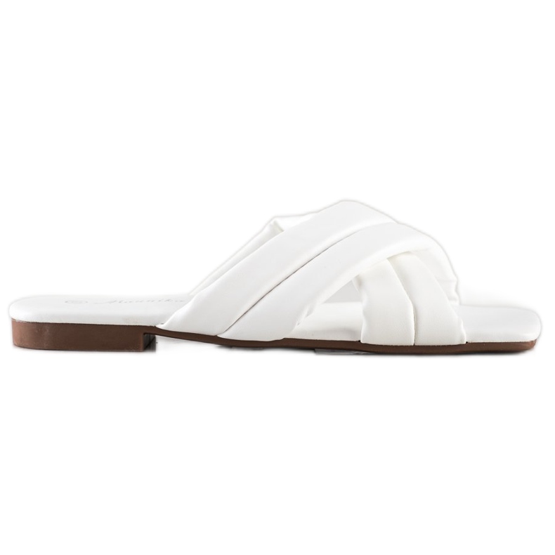 Mannika Udobne papuče od eko kože bijela