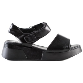 Weide Sandale na čičak crna