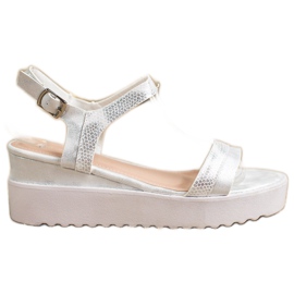 Bestelle Svijetleće sandale na klin bijela