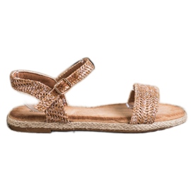 Bestelle Pletene sandale s kopčom zlatni