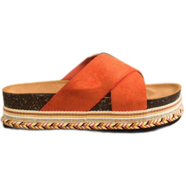 SHELOVET Narančaste papuče sa antilopom narančasta