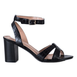 Renda Elegantne sandale na šanku crna