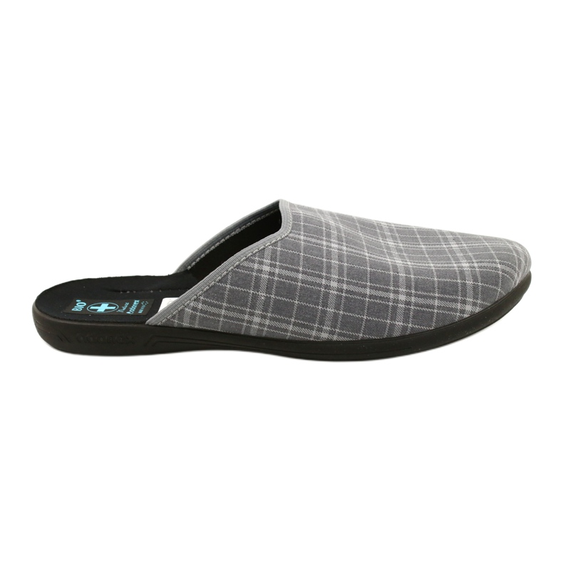 Muške papuče Adanex 25950 sive kockice siva