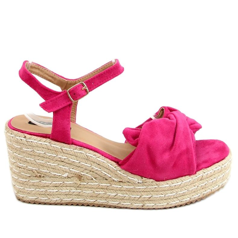 Espadrile sandala na klinovima fuksije WH-3K63 Fuchsia ružičasta