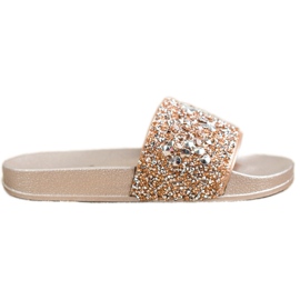 SHELOVET Papuče s ukrasima zlatni