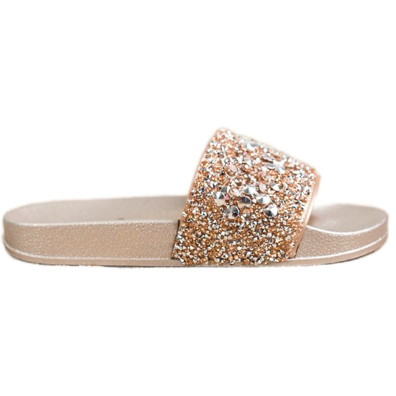 SHELOVET Papuče s ukrasima zlatna