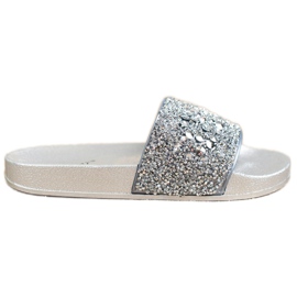 SHELOVET Papuče s ukrasima siva