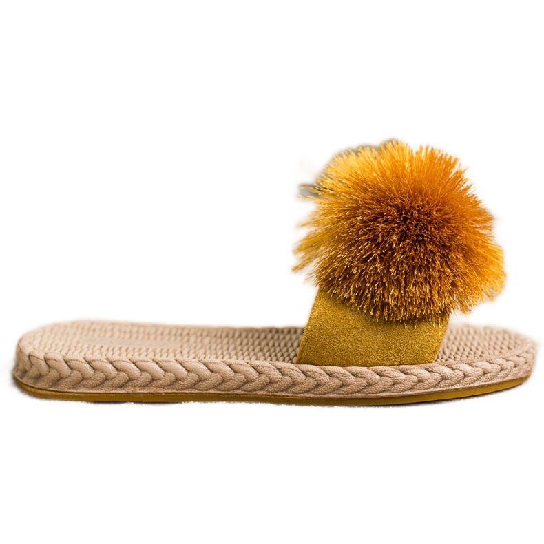 Bestelle Papuče s pomponom žuta boja