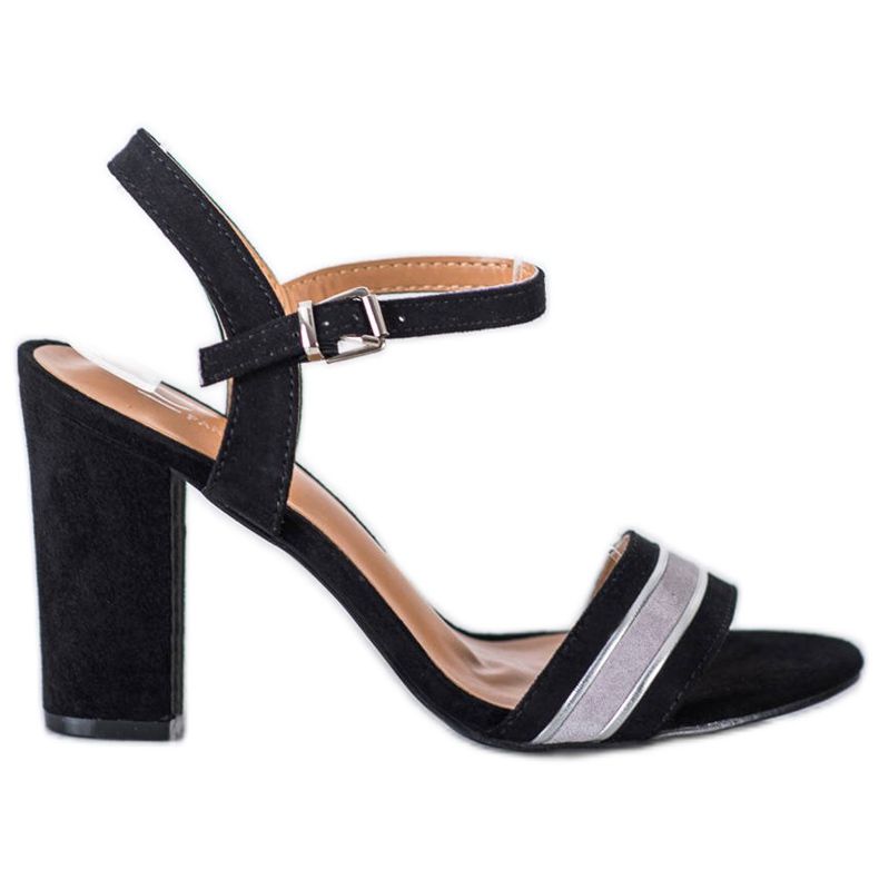 Cm Paris Sandale s visokim potpeticama crno