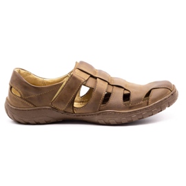 Polbut Muške ažurne cipele 237 za ljetno smeđu boju smeđa