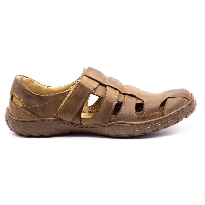 Polbut Muške ažurne cipele 237 za ljetno smeđu boju smeđa