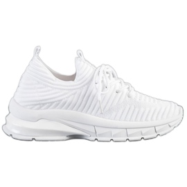 SHELOVET Bijele tenisice na platformi bijela